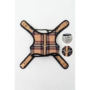 HEAD Dog Vest Harness Size XS Tan Plaid Sherpa Lined Pet Puppy Step In